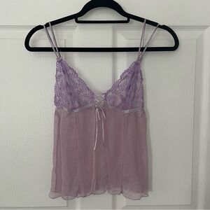 Lavender Sheer Lace Victoria Secret Cami